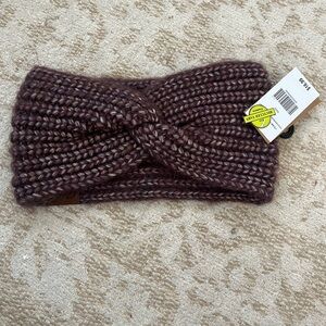 Chunky Knit Headband in Burgundy